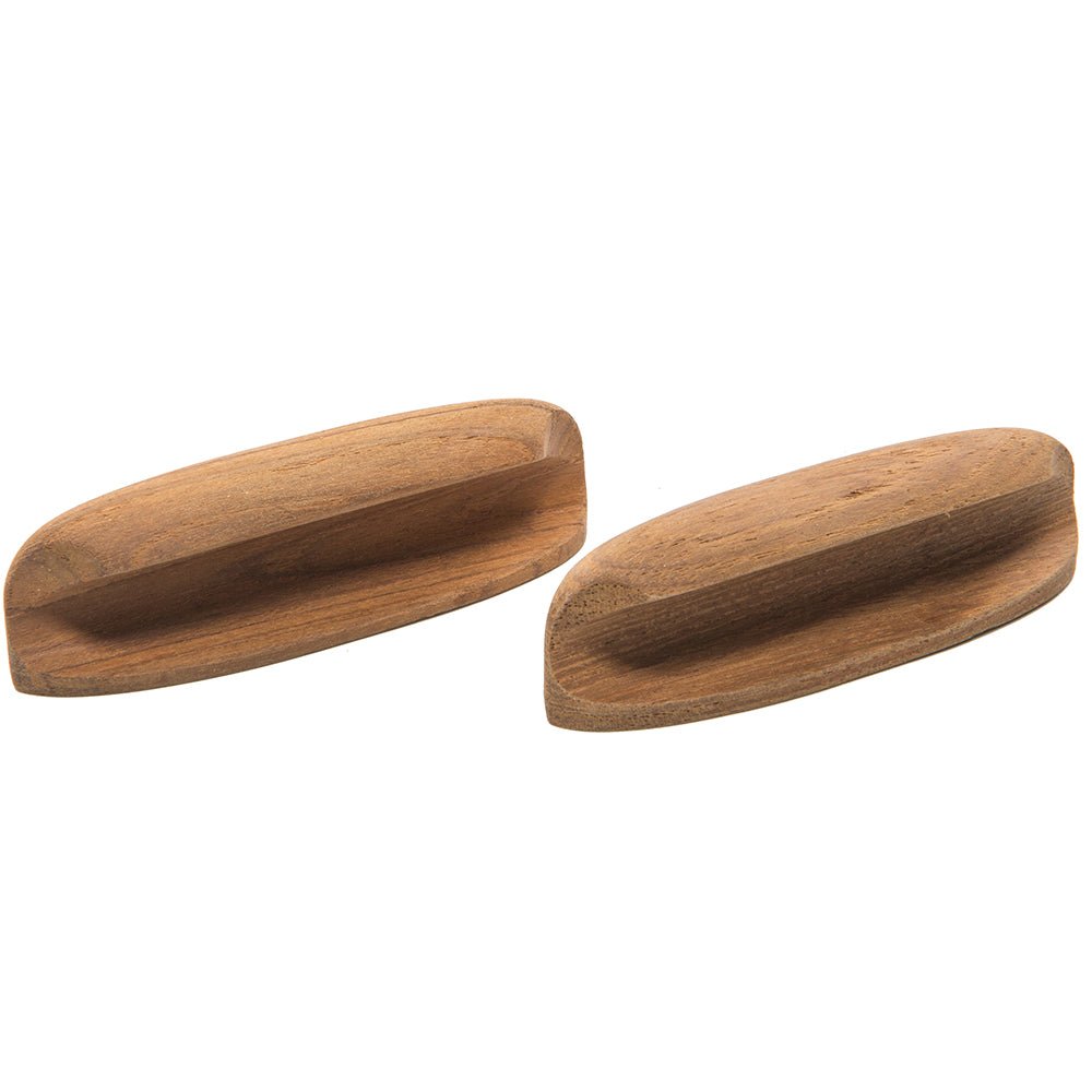 Whitecap Teak Oval Drawer Pull - 4"L - 2 Pack - Get Tight Gear
