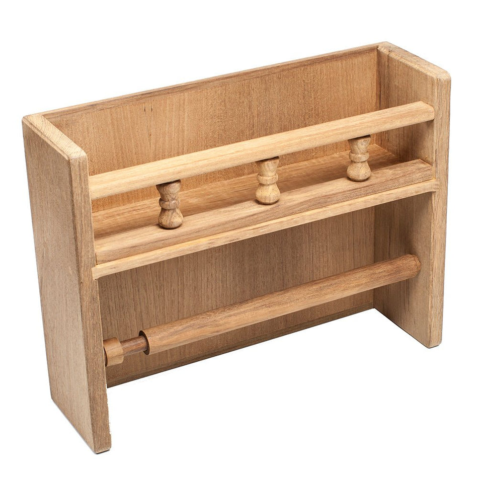 Whitecap Teak Paper Towel Holder w/Spice Rack - Get Tight Gear