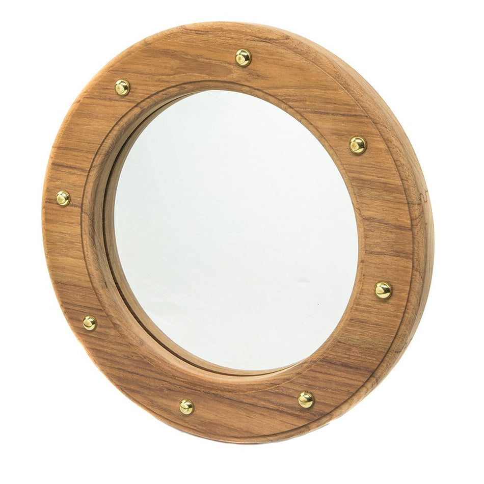 Whitecap Teak Porthole Mirror - Get Tight Gear
