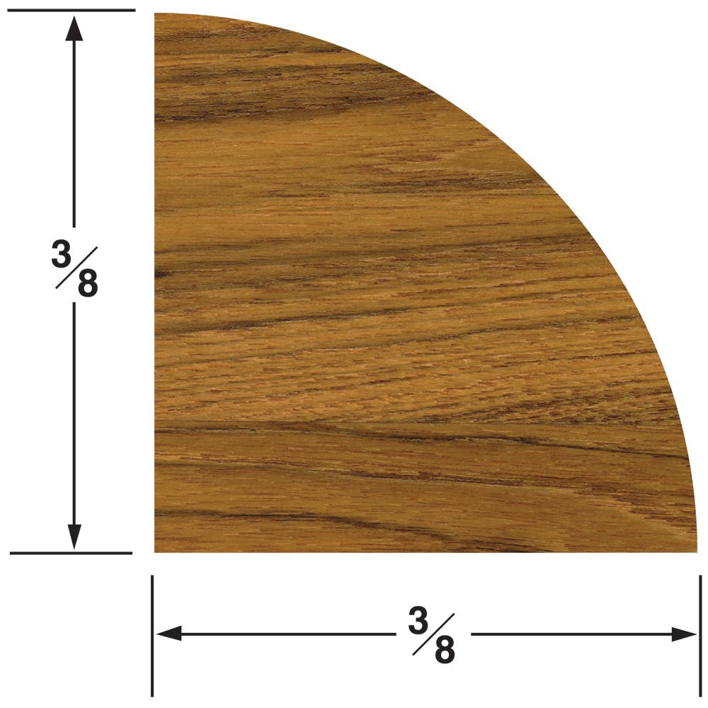 Whitecap Teak Quarter Round Molding Small - 5' - Get Tight Gear