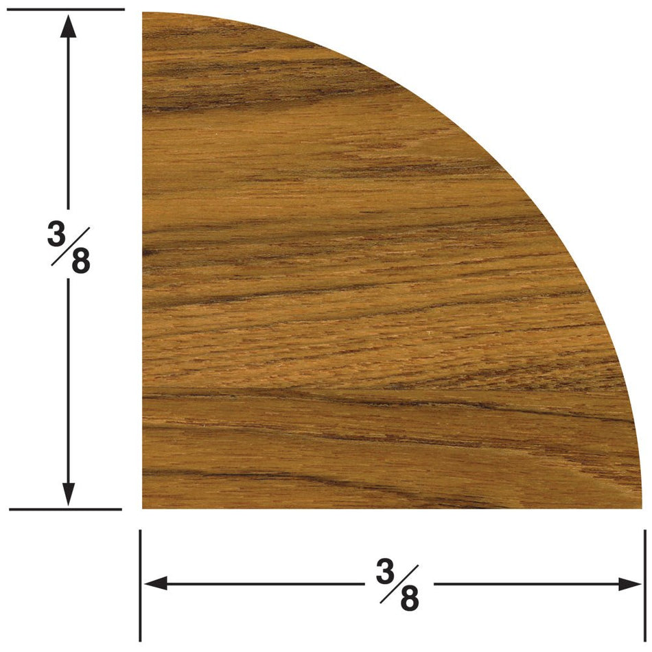 Whitecap Teak Quarter Round Molding Small - 5' - Get Tight Gear