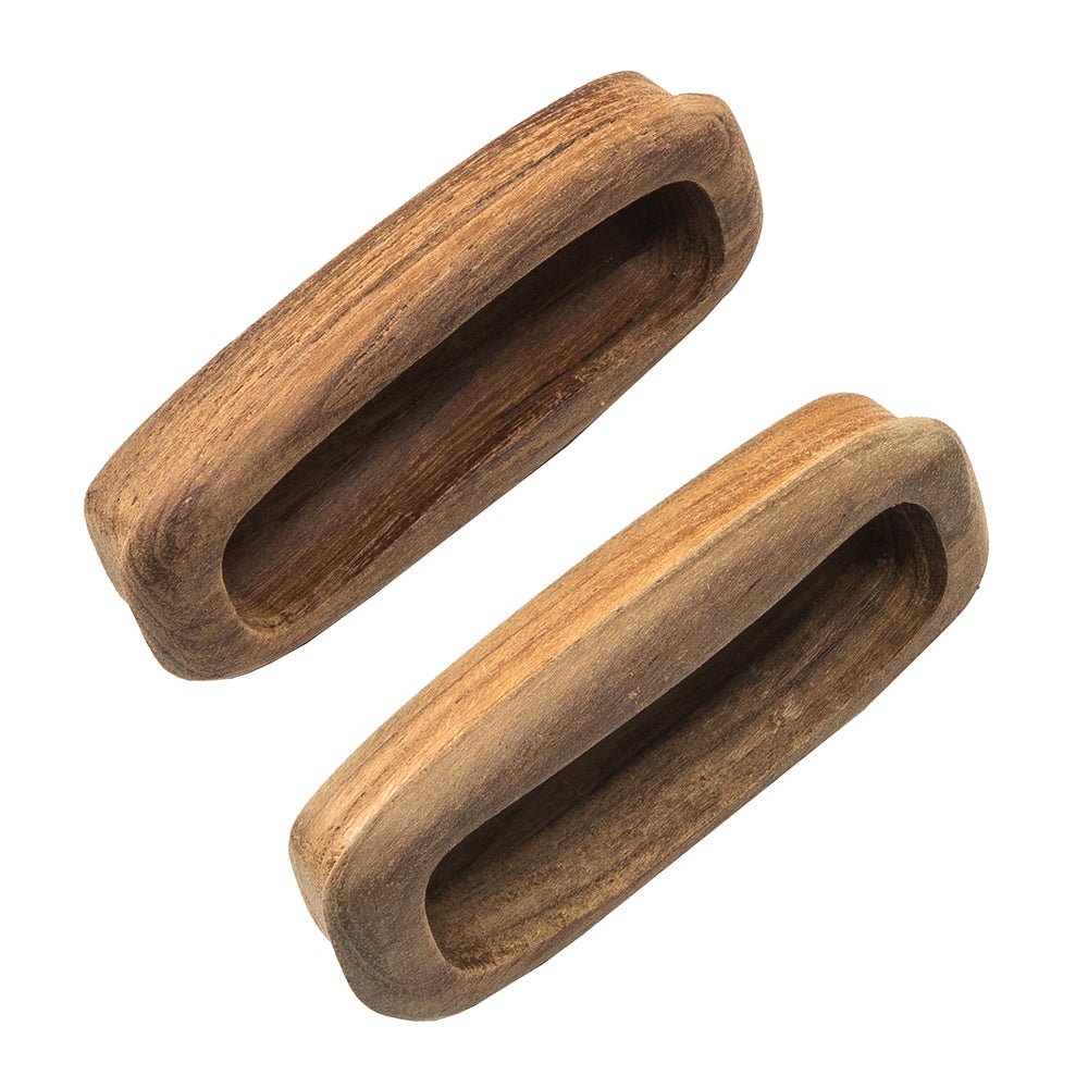Whitecap Teak Rectangular Drawer Pull - 3 - 1/4"L - 2 Pack - Get Tight Gear