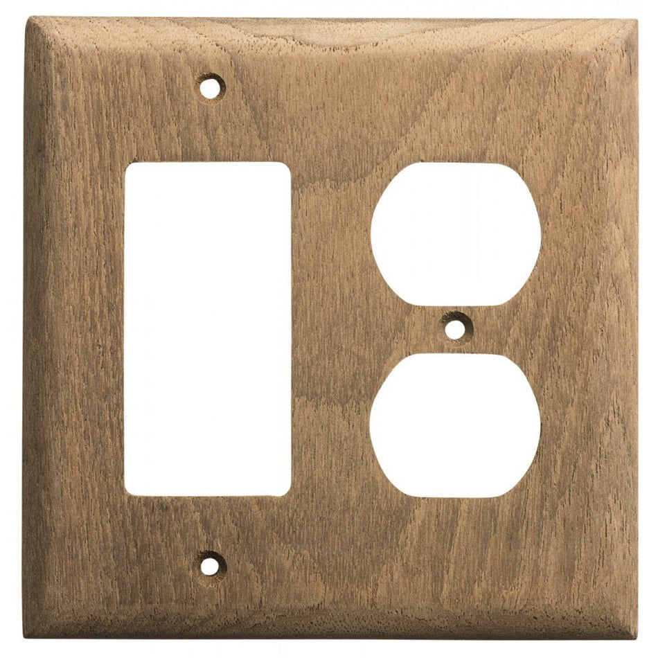 Whitecap Teak Rocker Switch/Duplex Receptacle Cover Plate - Get Tight Gear