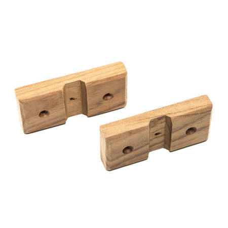 Whitecap Teak Rod Storage Rack Mounting Brackets - Pair - Get Tight Gear