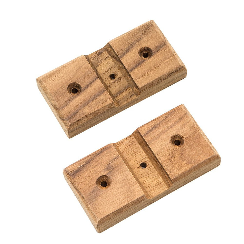 Whitecap Teak Rod Storage Rack Mounting Brackets - Pair - Get Tight Gear