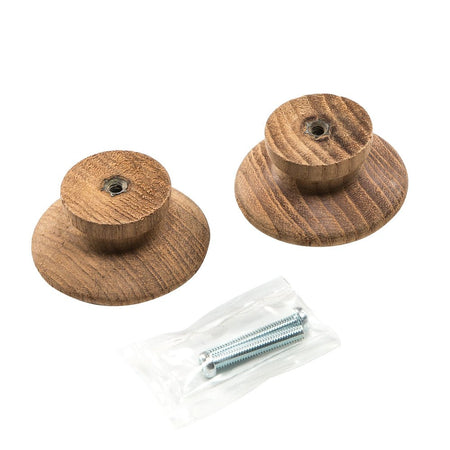 Whitecap Teak Round Drawer Knob - 2" - 2 Pack - Get Tight Gear