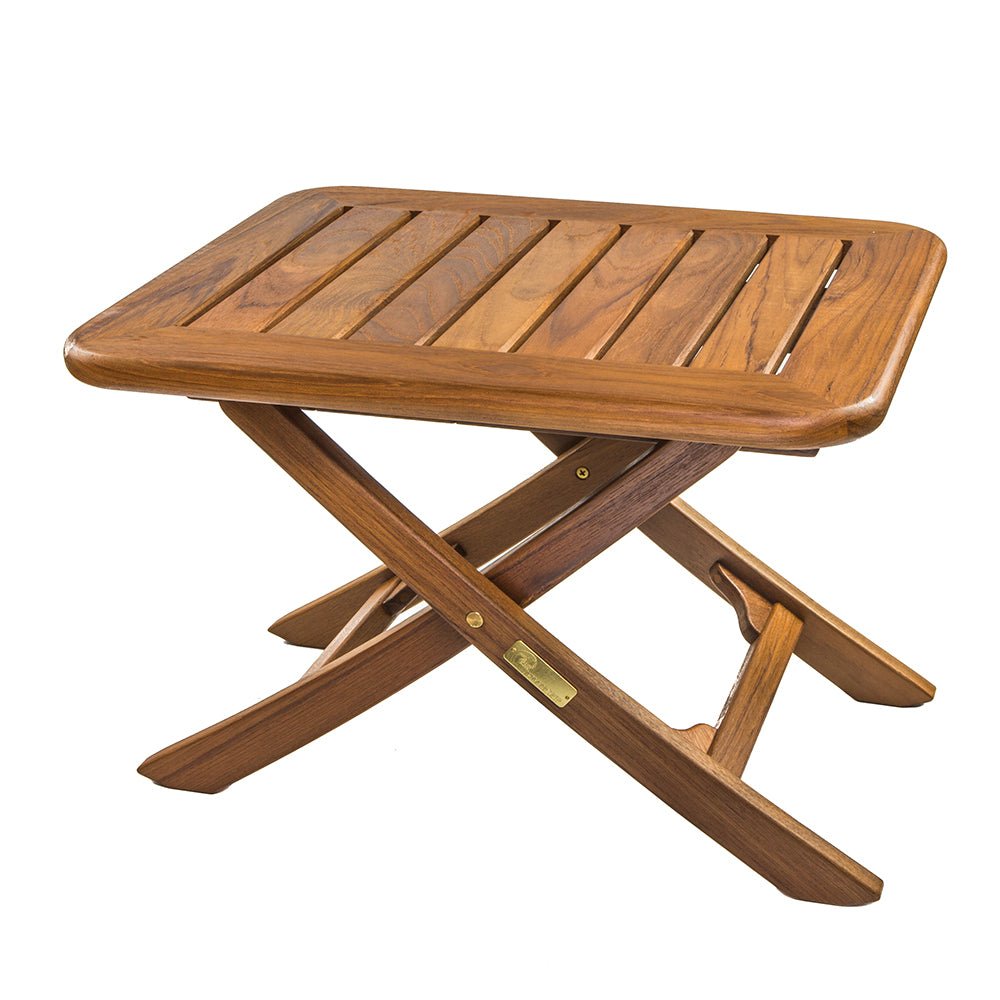 Whitecap Teak Small Adjustable Slat Top Table - Get Tight Gear