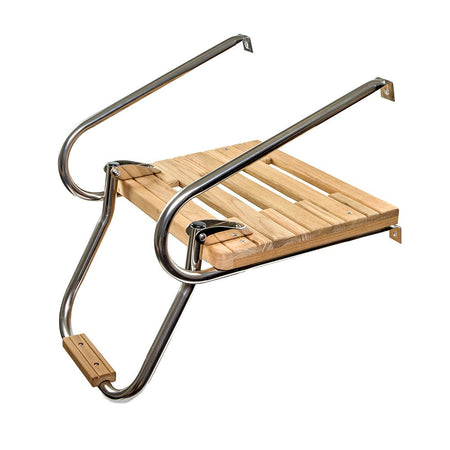 Whitecap Teak Swim Platform w/Ladder f/Inboard/Outboard Motors - Get Tight Gear