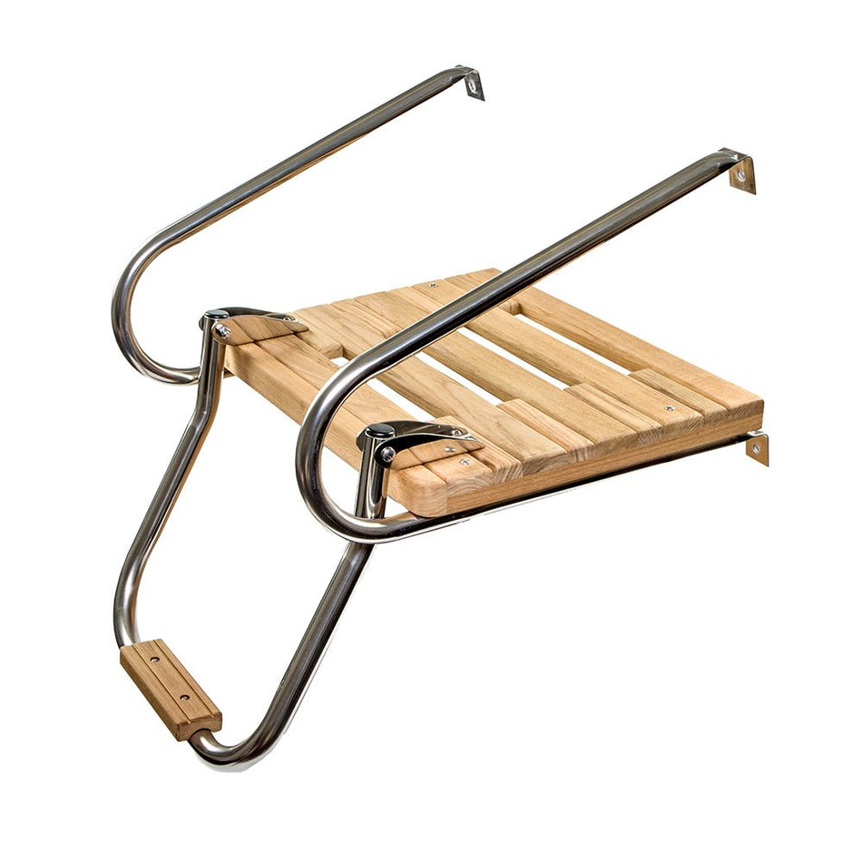 Whitecap Teak Swim Platform w/Ladder f/Inboard/Outboard Motors - Get Tight Gear