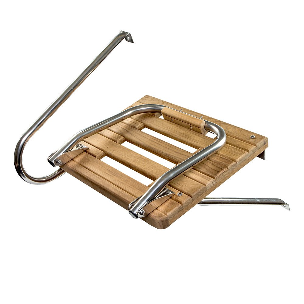 Whitecap Teak Swim Platform w/Ladder f/Outboard Motors - Get Tight Gear