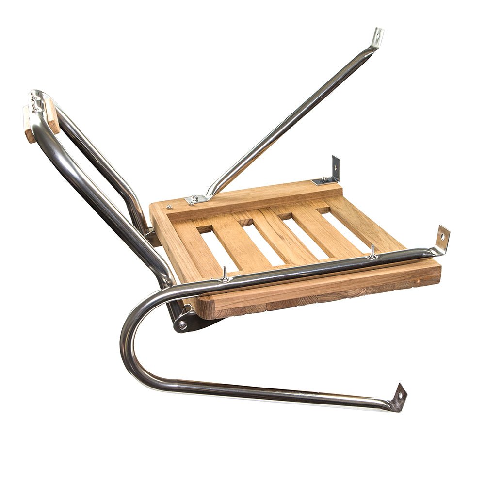 Whitecap Teak Swim Platform w/Ladder f/Outboard Motors - Get Tight Gear