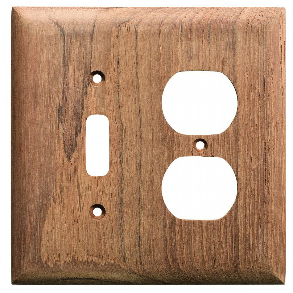 Whitecap Teak Toggle Switch/Duplex/Receptacle Cover Plate - Get Tight Gear