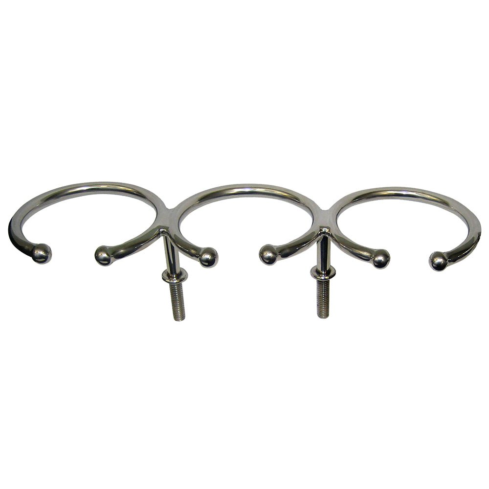 Whitecap Top Mount Ring SS Cup Holder - 3 - Drink - Stud Mount - Get Tight Gear