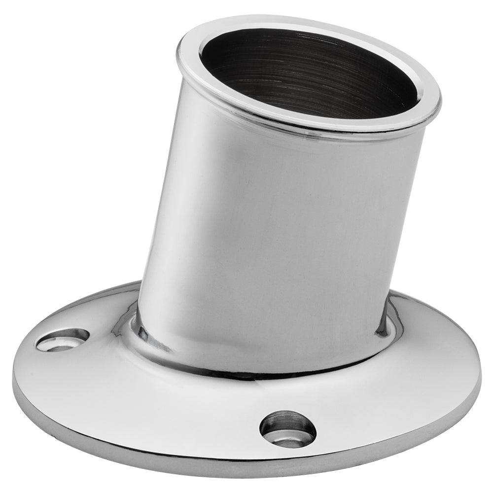 Whitecap Top - Mounted Flag Pole Socket - CP/Brass - 1 - 1/4" ID - Get Tight Gear