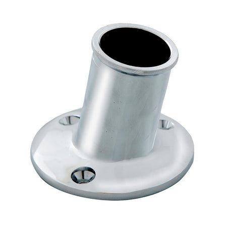 Whitecap Top - Mounted Flag Pole Socket CP/Brass - 1" ID - Get Tight Gear