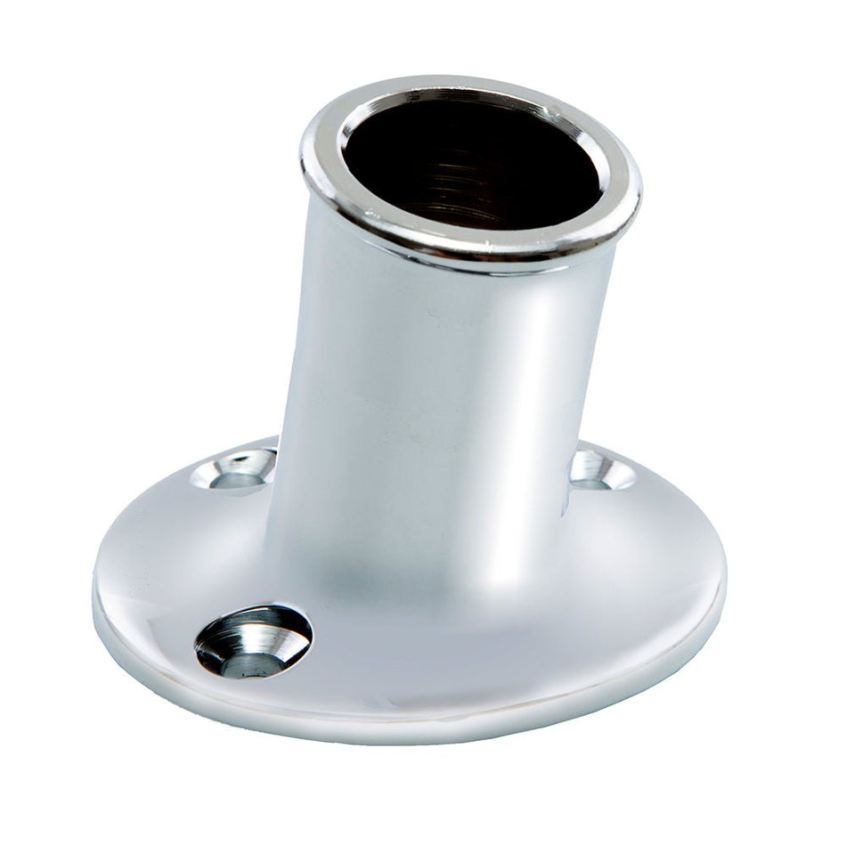 Whitecap Top - Mounted Flag Pole Socket CP/Brass - 3/4" ID - Get Tight Gear