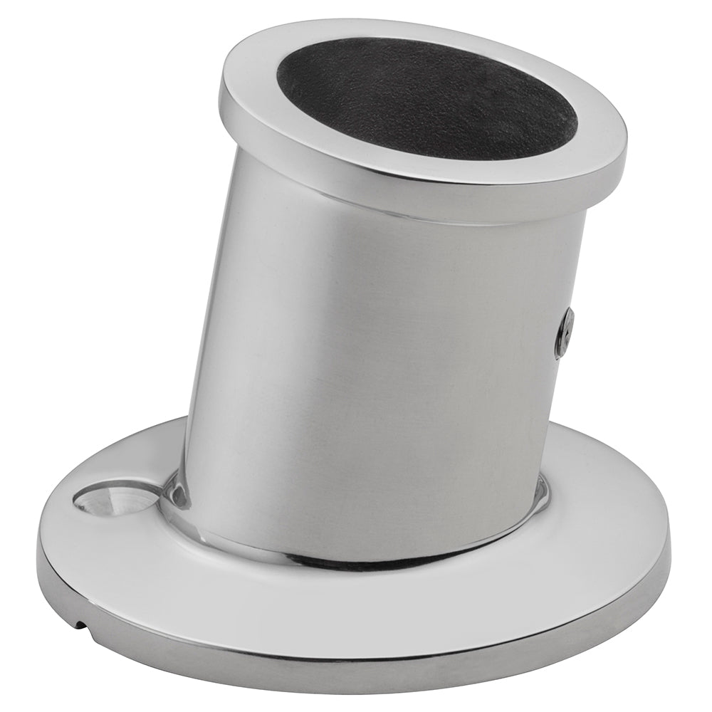 Whitecap Top - Mounted Flag Pole Socket - Stainless Steel - 1" ID - Get Tight Gear