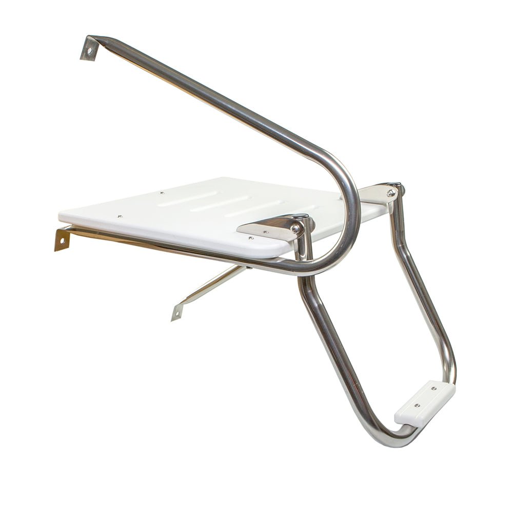 Whitecap White Poly Swim Platform w/Ladder f/Outboard Motors - Get Tight Gear