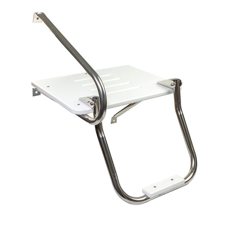 Whitecap White Poly Swim Platform w/Ladder f/Outboard Motors - Get Tight Gear