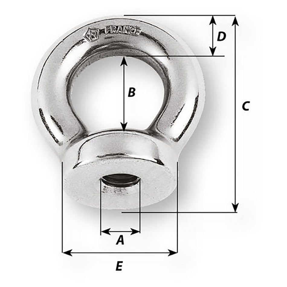 Wichard 10mm Eye Nut - Thread M10 x 150mm - Get Tight Gear