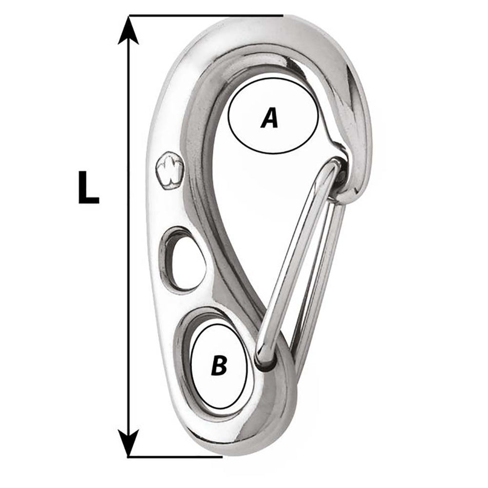Wichard 3" HR Safety Snap Hook - 75mm - Get Tight Gear