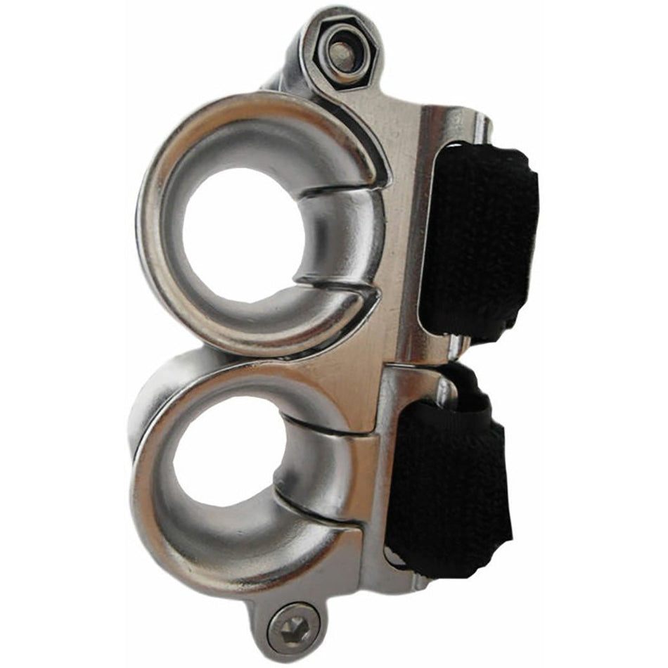 Wichard Double Fairlead - 25mm Diameter Stanchion w/Webbing - Velcro Stipe - Get Tight Gear