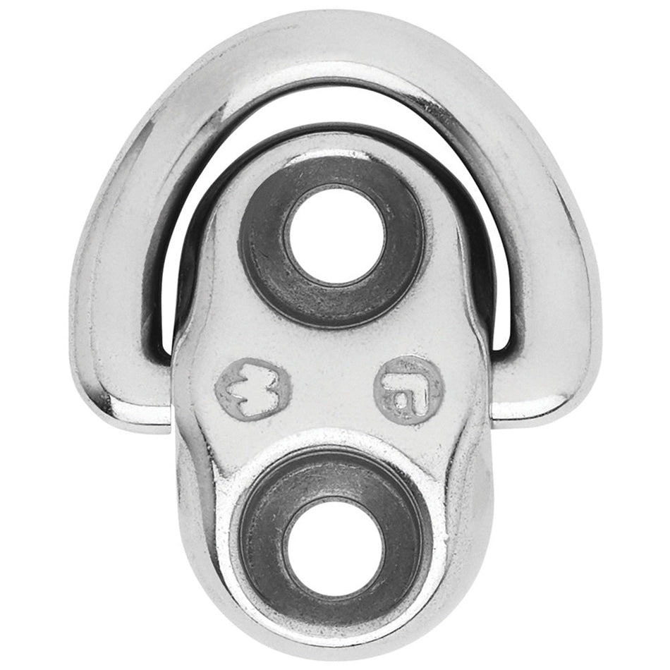 Wichard Folding Pad Eye - 6mm Diameter (15/64") - 2 Fixed Holes - Get Tight Gear