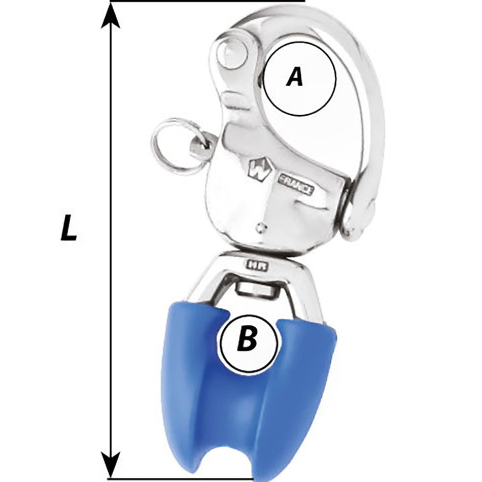 Wichard HR Snap Shackle w/Thimble Eye - Length 3 - 3/4" - Get Tight Gear