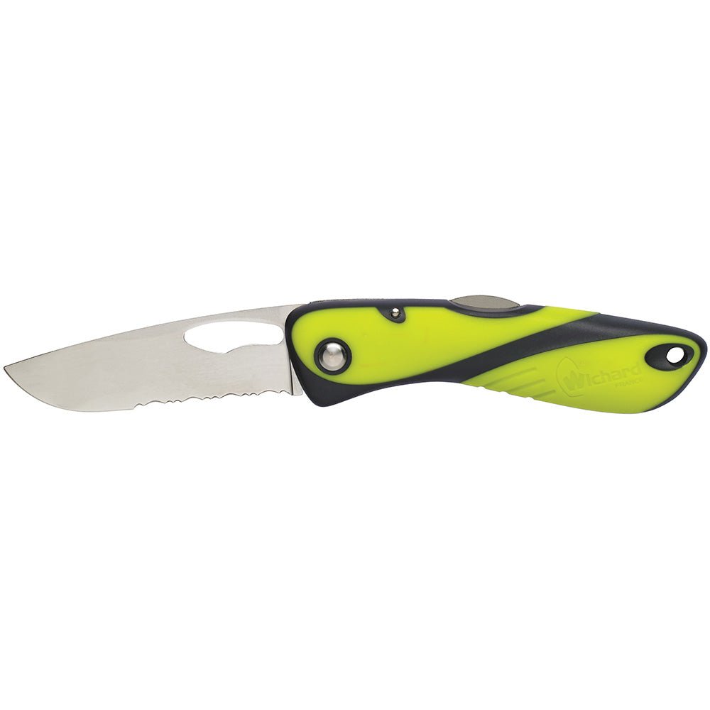 Wichard Offshore Knife - Single Serrated Blade - Fluorescent - Get Tight Gear