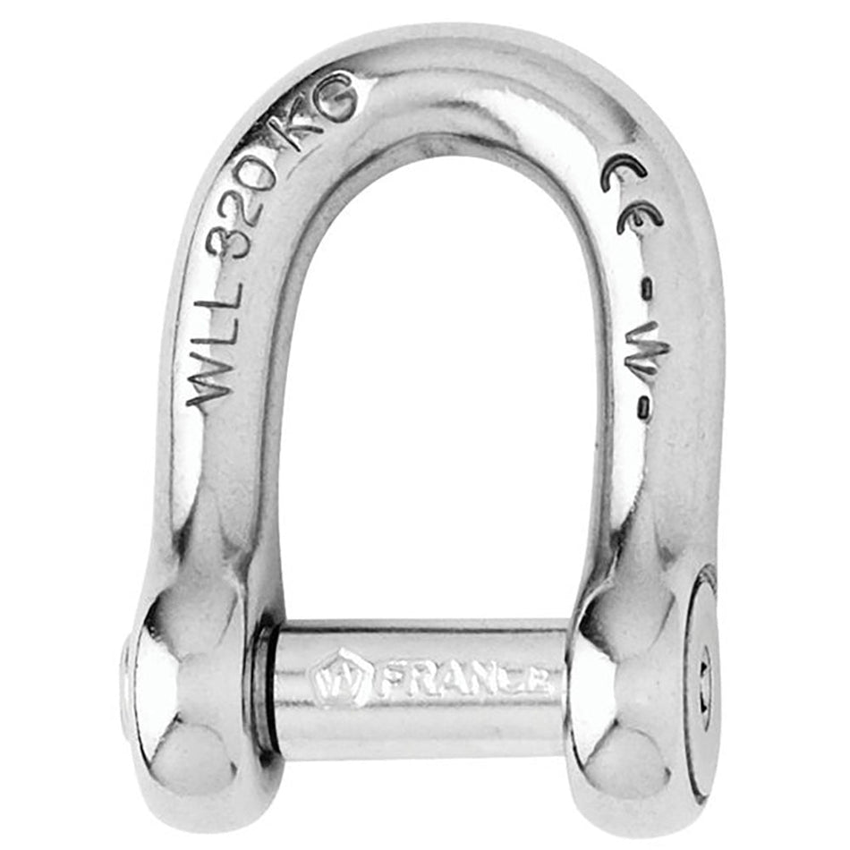 Wichard Self - Locking Allen Head Pin D Shackle - 6mm Diameter - 1/4" - Get Tight Gear
