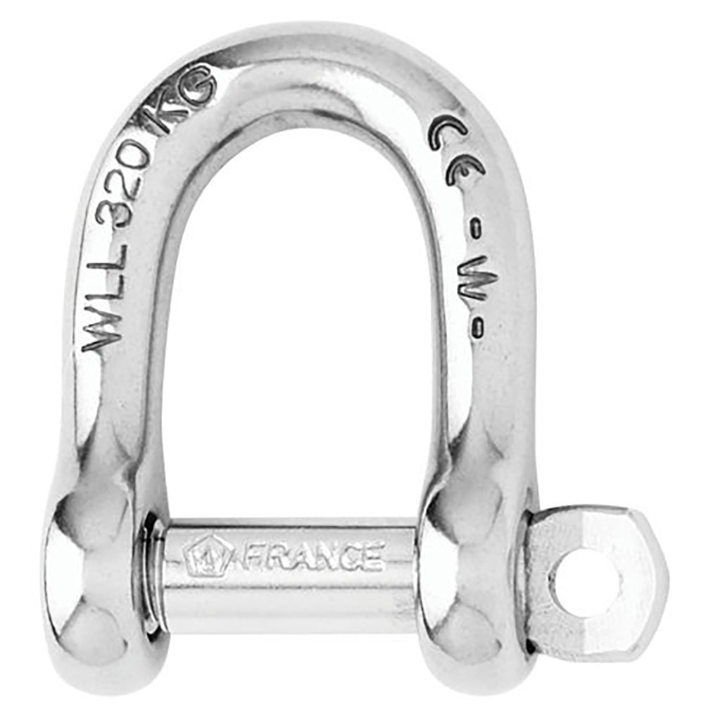 Wichard Self - Locking D Shackle - 12mm Diameter - 15/32" - Get Tight Gear