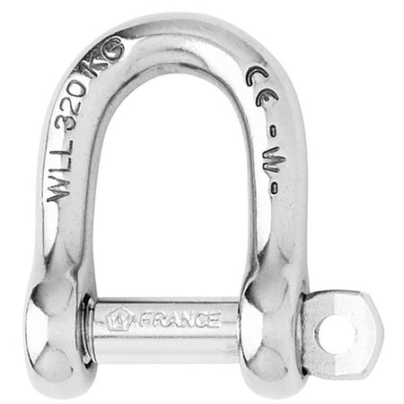 Wichard Self - Locking D Shackle - 12mm Diameter - 15/32" - Get Tight Gear