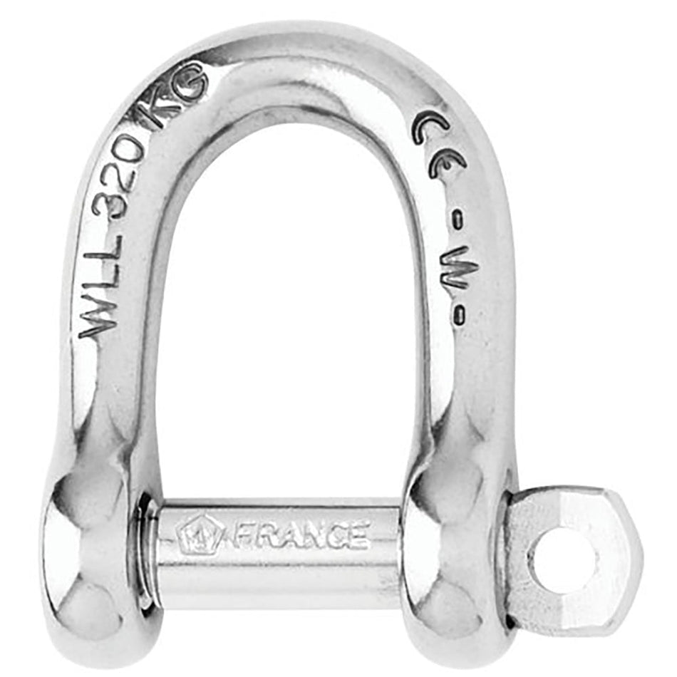 Wichard Self - Locking D Shackle - 12mm Diameter - 15/32" - Get Tight Gear