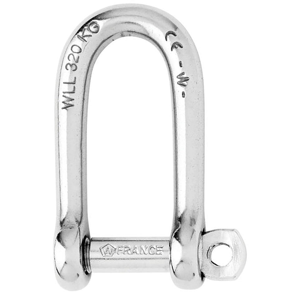 Wichard Self - Locking Long D Shackle - 10mm Diameter - 13/32" - Get Tight Gear