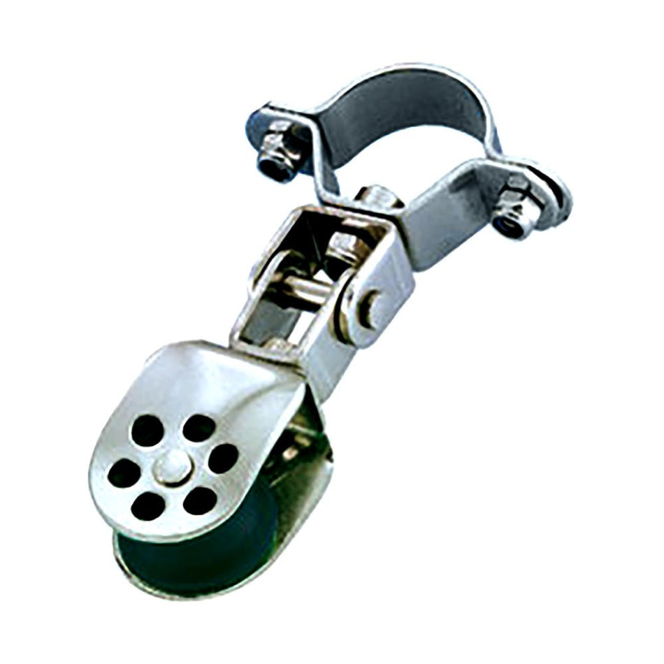Wichard Stainless Steel Single Block - 25mm Sheave Diameter f/25mm Stanchion Pivoting - Get Tight Gear