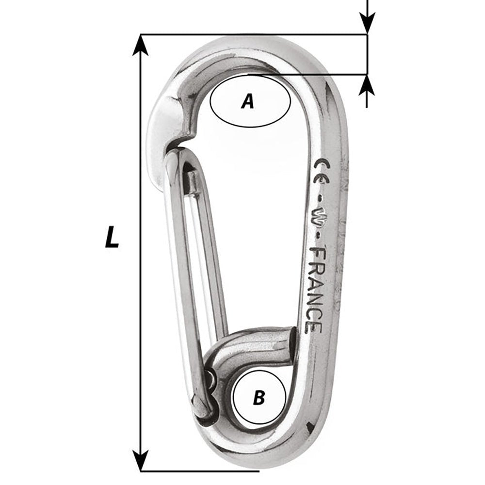 Wichard Symmetric Carbin Hook - 120mm Length - 15/32" - Get Tight Gear