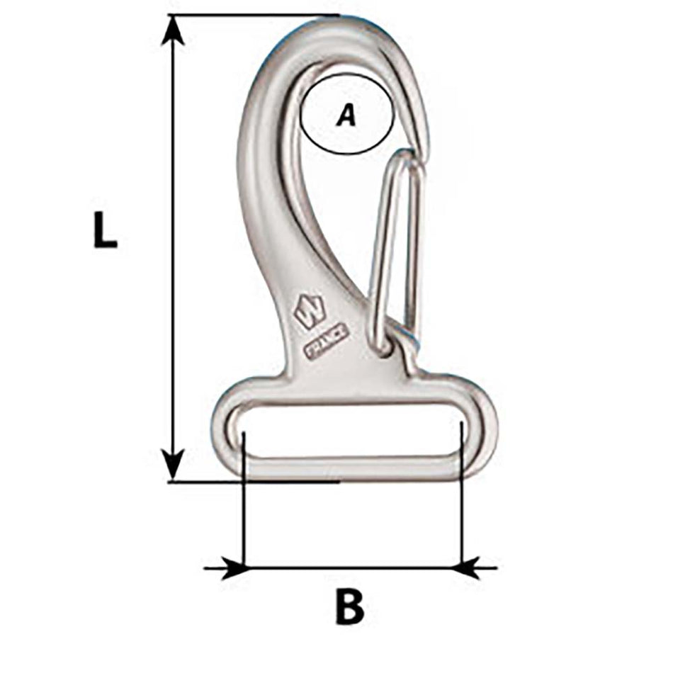 Wichard Webbing Snap Hook - 30mm - Length 60mm - Get Tight Gear