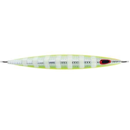 Williamson Kensaki 220 Jig - 6.75" - 7.75oz - UV Chartreuse Glow Zebra - Get Tight Gear