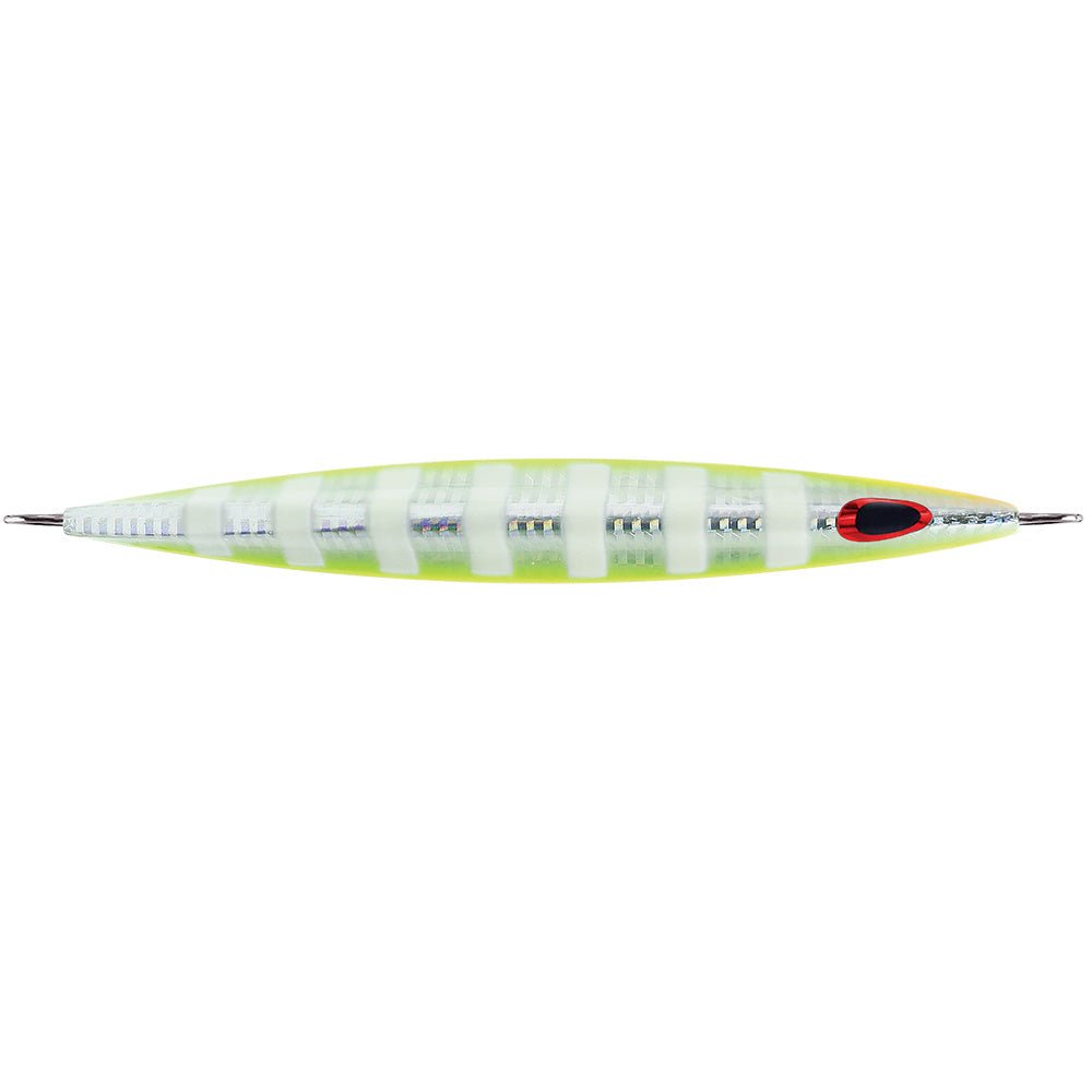Williamson Kensaki 280 Jig - 7.25" - 9 - 7/8oz - UV Chartreuse Glow Zebra - Get Tight Gear