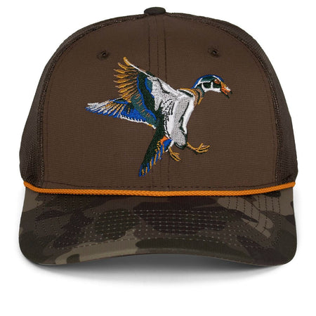 Wood Duck 6 - Panel Structured Mesh Back Hat - Get Tight Gear