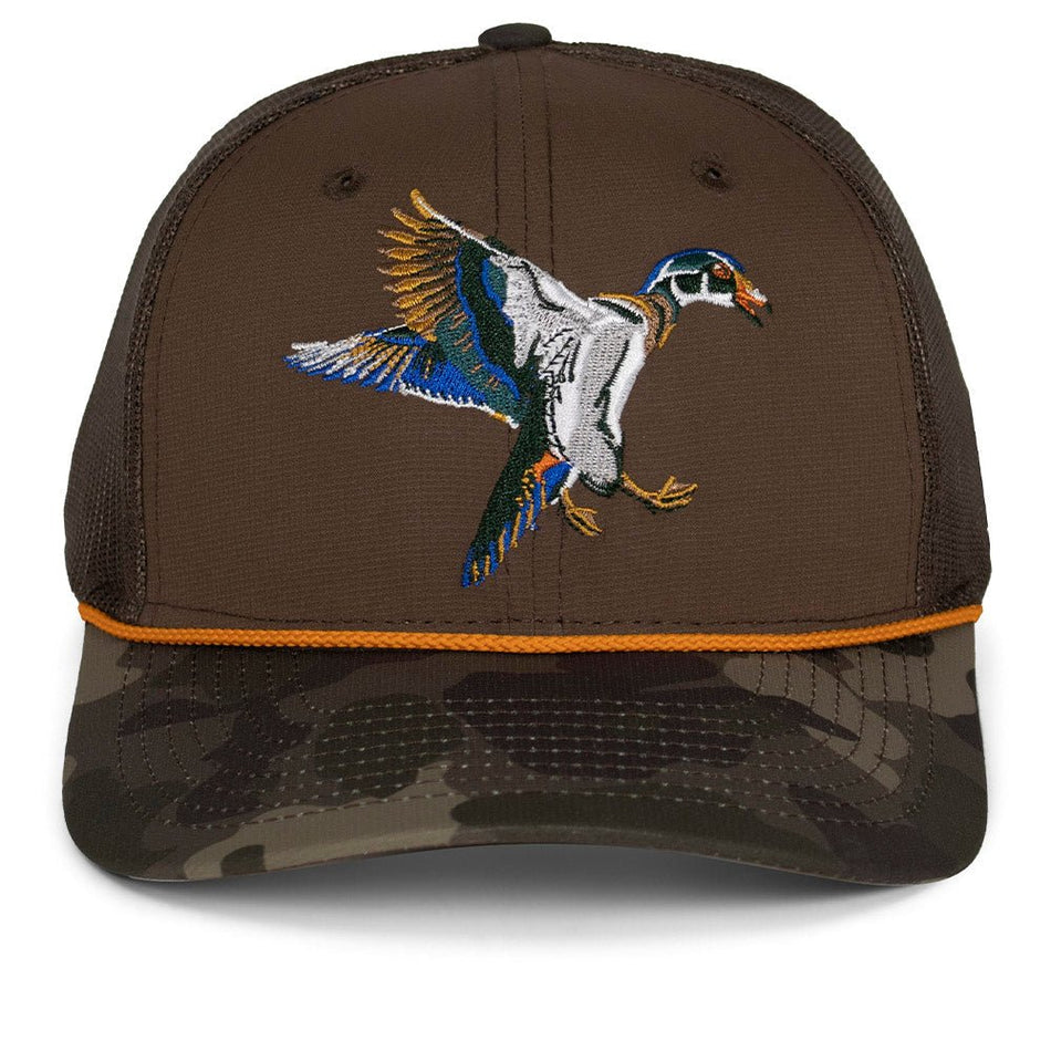 Wood Duck 6 - Panel Structured Mesh Back Hat - Get Tight Gear