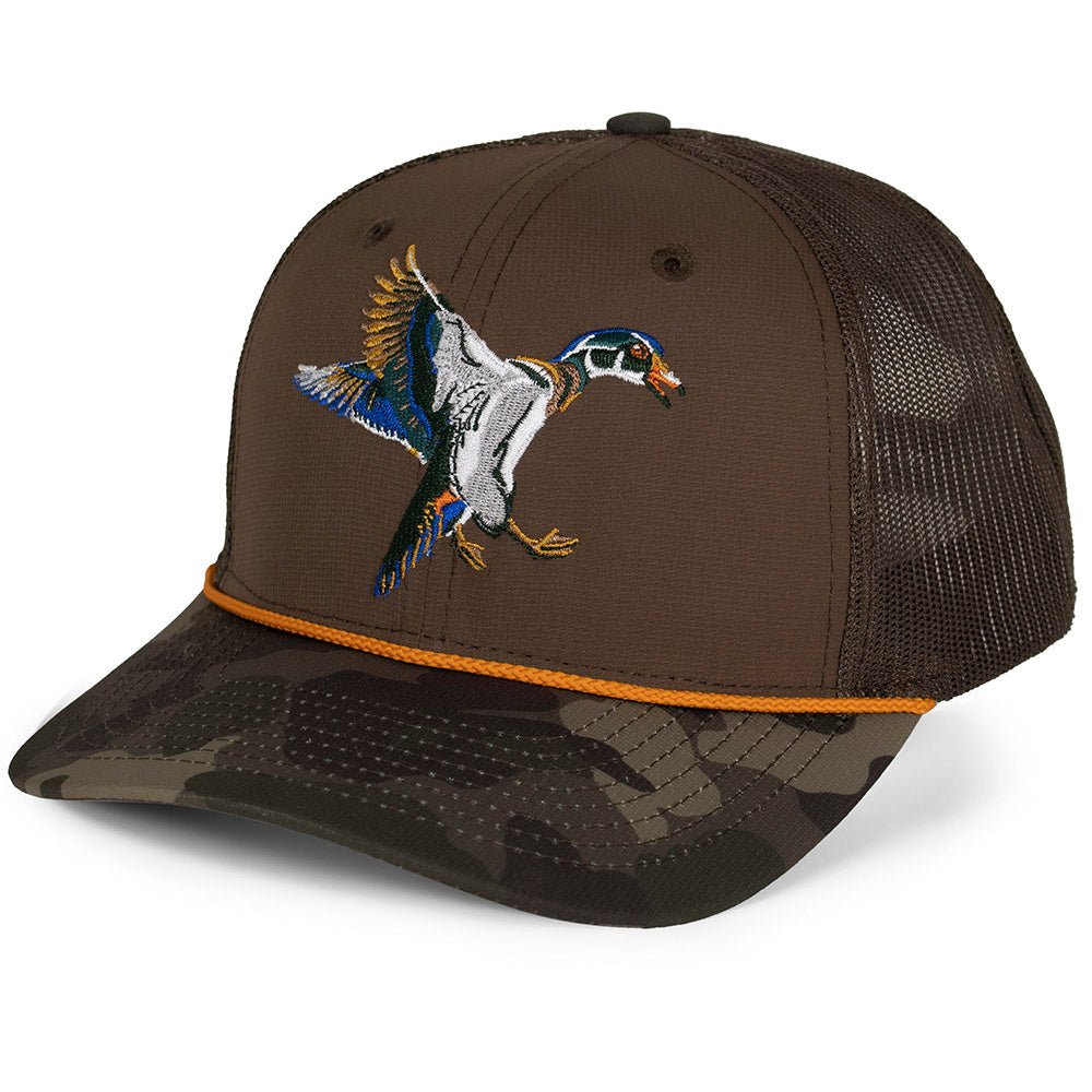 Wood Duck 6 - Panel Structured Mesh Back Hat - Get Tight Gear
