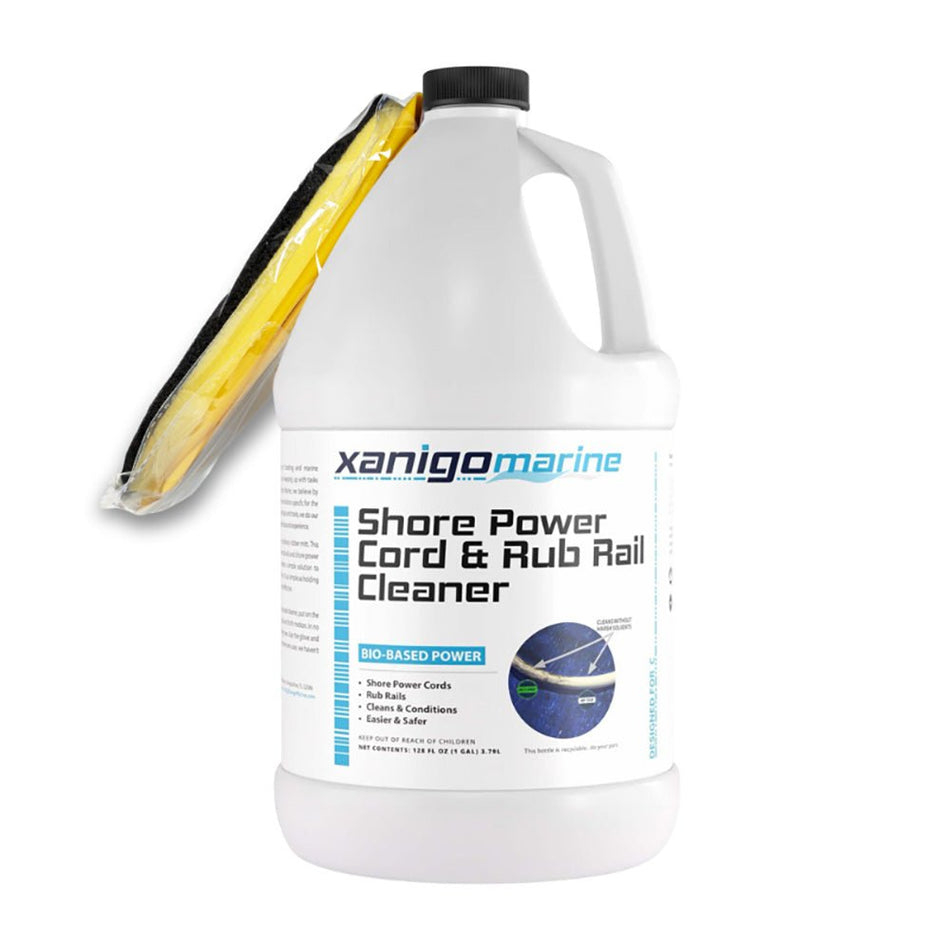 Xanigo Marine Shore Power Cord & Rub Rail Cleaner w/Glove - 1 Gallon - Get Tight Gear