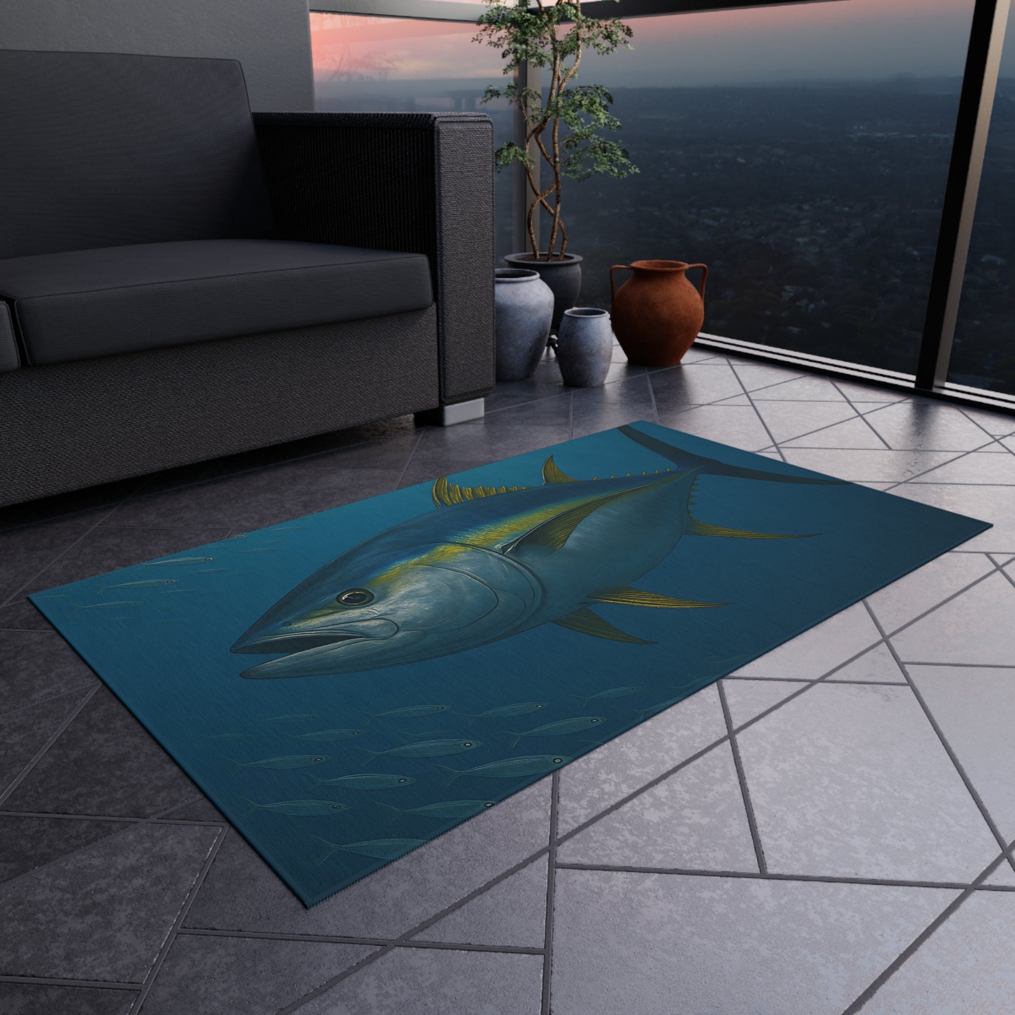 Yellow Fin Tuna Outdoor Rug - Get Tight Gear