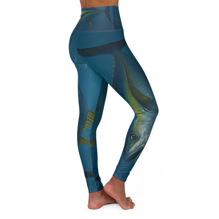 Yellowfin Tuna Waisted Yoga Leggings - Get Tight Gear