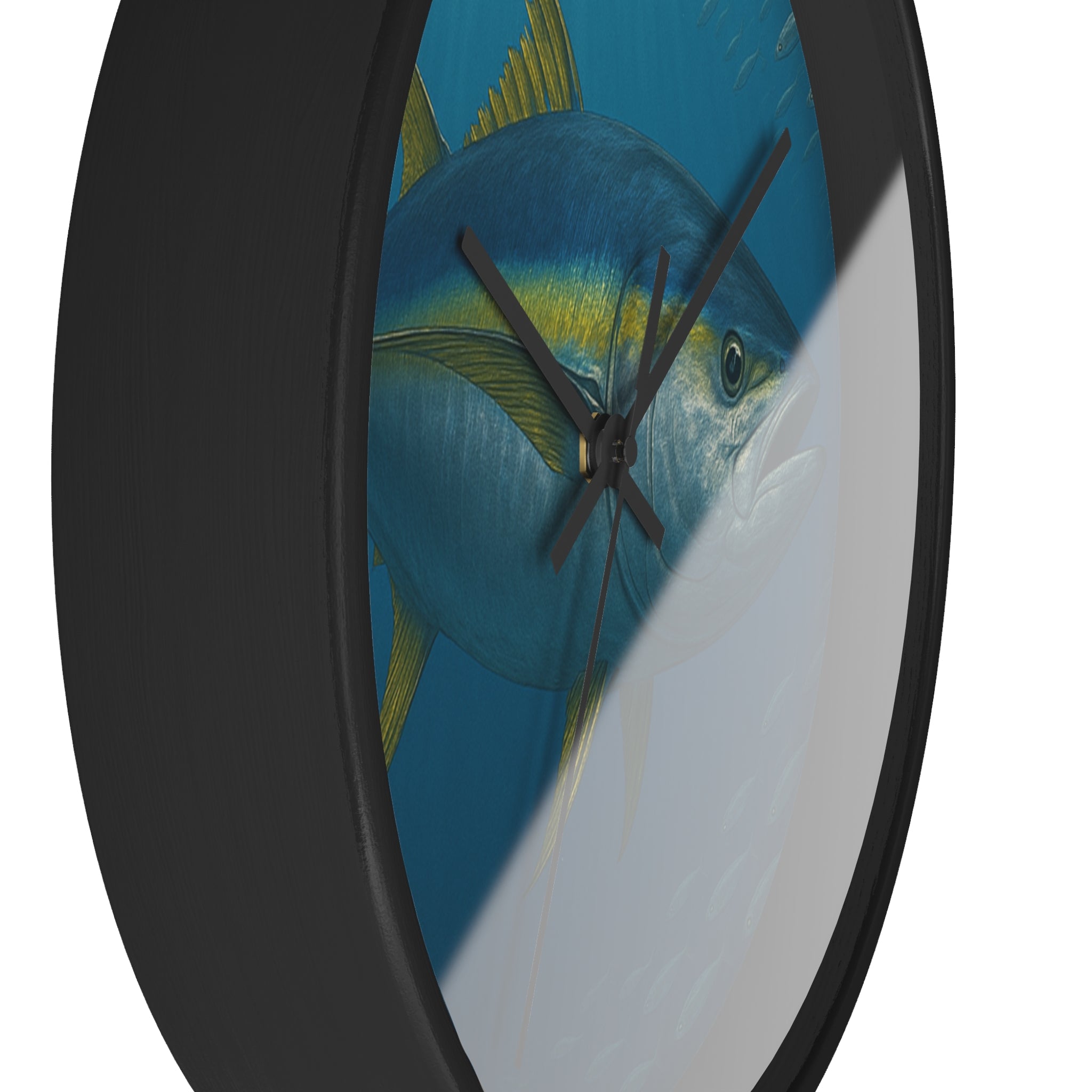 Yellowfin Tuna Wall Clock - Nautical Home Decor for Fishing Enthusiasts - Get Tight Gear