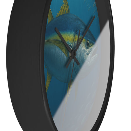 Yellowfin Tuna Wall Clock - Nautical Home Decor for Fishing Enthusiasts - Get Tight Gear