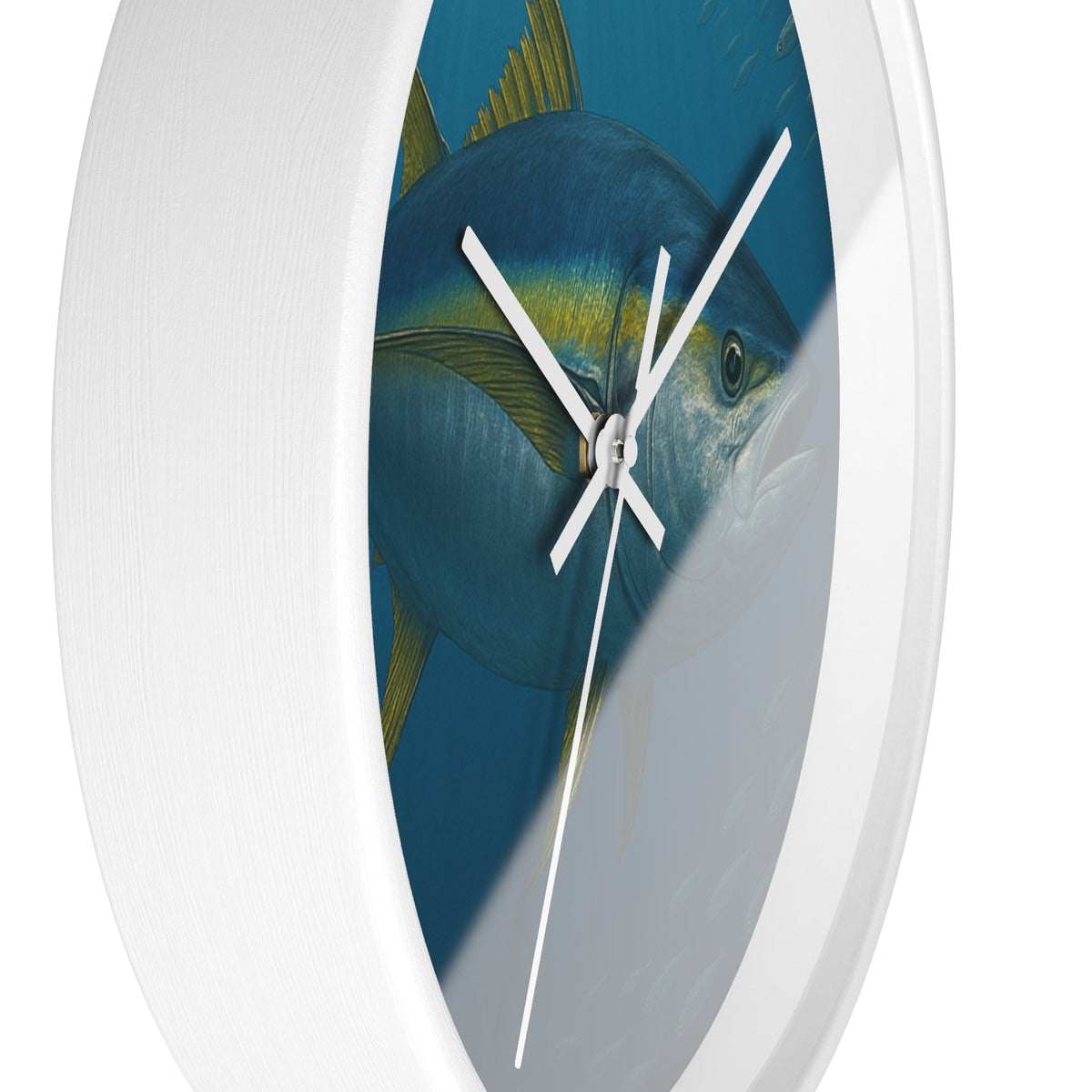 Yellowfin Tuna Wall Clock - Nautical Home Decor for Fishing Enthusiasts - Get Tight Gear