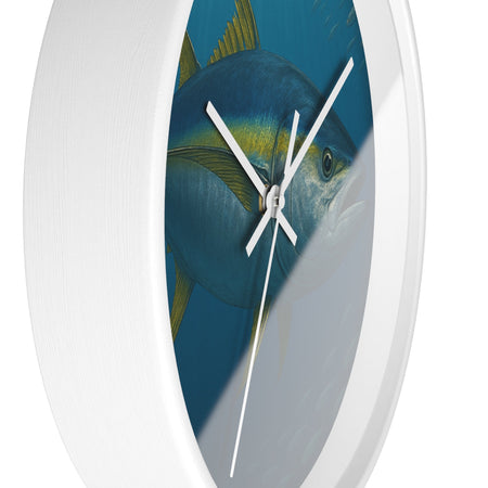 Yellowfin Tuna Wall Clock - Nautical Home Decor for Fishing Enthusiasts - Get Tight Gear