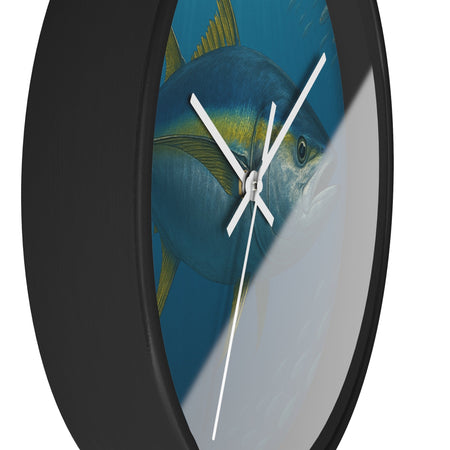 Yellowfin Tuna Wall Clock - Nautical Home Decor for Fishing Enthusiasts - Get Tight Gear